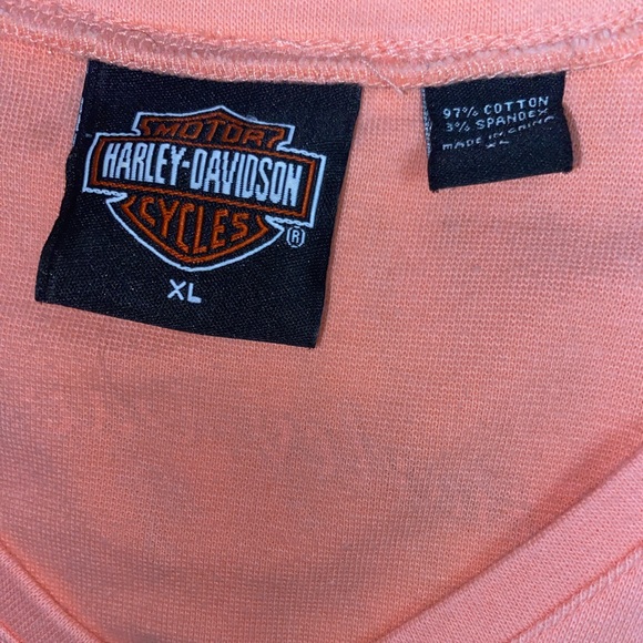 Harley Davidson Women’s Stretch V Neck 3/4 Sleeve Cotton Blend T-Shirt | Size XL - Picture 6 of 9
